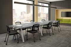 Gray Conference Table with Chairs
